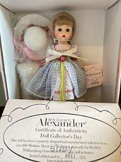 Madame Alexander 8 Doll 41890 Doll Collector's Day, NIB