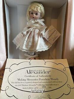 Madame Alexander 8 Doll 45780 Making Memories Porcelain Wendy, NIB