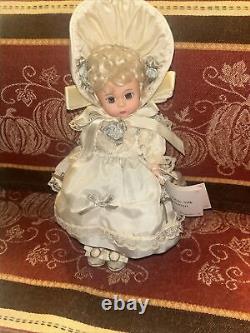 Madame Alexander Adorable Silk Victorian Doll 8 blonde. Rare Edition Blue