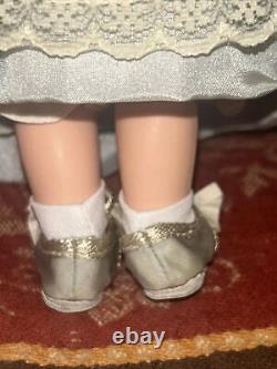 Madame Alexander Adorable Silk Victorian Doll 8 blonde. Rare Edition Blue