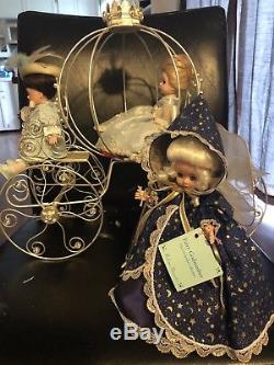Madame Alexander Cinderella Prince Charming Fairy Godmother Dolls With Carriage