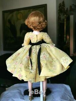 Madame Alexander Cissy Doll 1957 Yellow Afternoon Dress