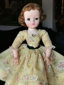 Madame Alexander Cissy Doll 1957 Yellow Afternoon Dress
