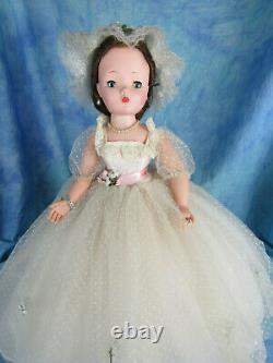 Madame Alexander Cissy Doll Brunette Pink Bridesmaid 1957 with Jewelry 1957 NM