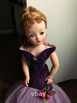 Madame Alexander Cissy Doll Original Purple Gown Rare