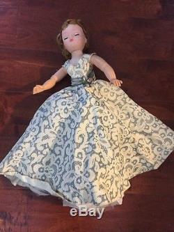 Madame Alexander Cissy Vintage 1957 Doll 20 In Blue Lace Gown Withfaille #2172