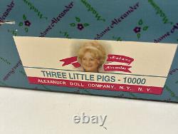 Madame Alexander Classic Three Little Pigs Doll Set With Book Rare