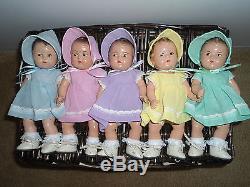Madame Alexander Dionne Quintuplet Toddler Doll Set