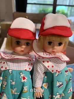 Madame Alexander Disney Tweedledee & Tweedledum 8 Doll Set NRFB Signed Tag