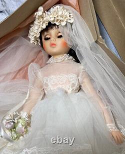 Madame Alexander Doll Elise Wedding Bride #1765 Brunette Brown Eyes 15 In Box
