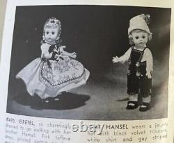 Madame Alexander Dolls Alexander-kins, Hansel # 445 and Gretal # 470 1955