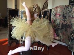 Madame Alexander Elise Gold Ballerina in Gold tutu sequin tiara 1959 Rare HTF