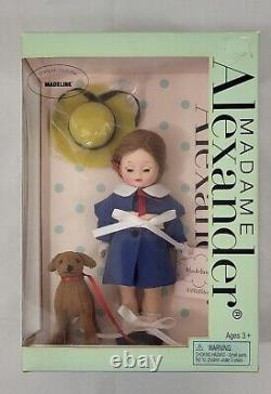 Madame Alexander Madeline Doll & Dog In Original Box With Hat 8 (NOS)