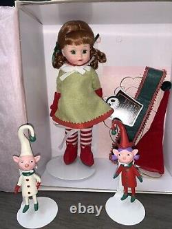 Madame Alexander Maggie Visits Christmas Town Doll No. 47735 With Elves! Rare