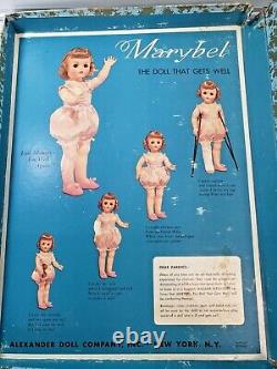 Madame Alexander Marybel The Doll That Gets Well In Case & Accessories 1958