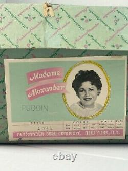 Madame Alexander PUDDIN' Doll 20 Vintage Pink Check #6934 with Box