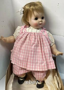 Madame Alexander PUDDIN' Doll 20 Vintage Pink Check #6934 with Box