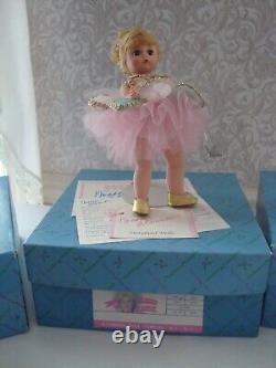 Madame Alexander Peter Pan Set of 4 Dolls & Stand NIB 466467468470