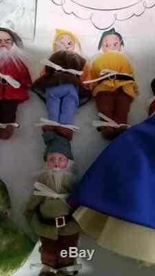 Madame Alexander Snow White and the Seven Dwarfs Dolls Set (2002, NIB) NO LID