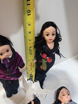 Madame Alexander The Addams Family Dolls Gomez, Morticia, Pugsley, Wednesday