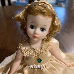 Madame Alexander Vintage 1950s Cissette Tagged Gold Dress Jewelry 9 Doll EUC