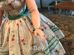 Madame Alexander Vintage 21 Cissy Doll 1956 In Rare Viole Clover Dress