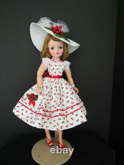 Madame Alexander Vintage Cissy Doll Cherries Jubilee Cherry Dress, Hat, Bag