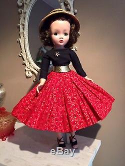 Madame Alexander Vintage Cissy In Red & Gold Skirt Outfit