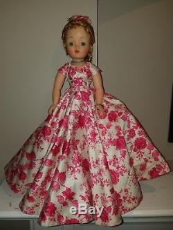 Madame Alexander Vintage, Hard Plastic Cissy Doll In Pink Camellia Ballgown