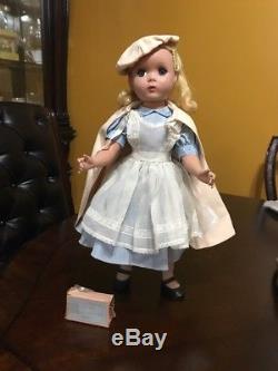 Madame Alexander Vintage Hard Plastic -alice In Wonderland Doll Incl Pink Cur 17