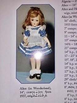 Minty Vintage Madame Alexander 14 Compo Swivel Waist Alice In Wonderland Doll