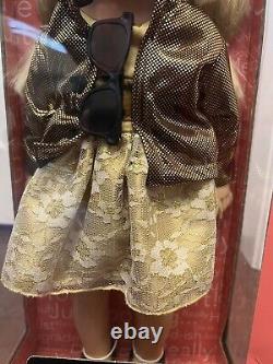 NIB Isaac Mizrahi Madame Alexander 18 Doll Blonde Hair Blue Eyes Gold Dress