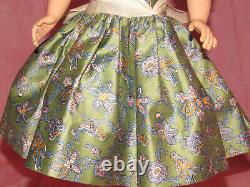 RARE Madame Alexander Cissy Doll Dress Olive Bird Print 1957 NO Doll