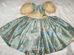 RARE VINTAGE 1956 CISSY Doll TAGGED BIRD PRINT DRESS by Madame Alexander