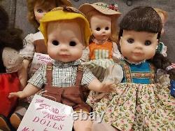 RARE Vintage 1964 Madame Alexander Sound Of Music Dolls Lot Of 7 -Need Restrung