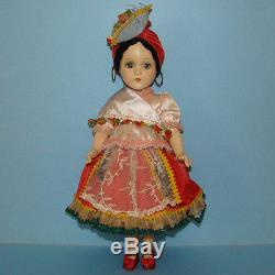 Rare 1939 Madame Alexander Carmen Doll Composition 15 Inch in Original Costume