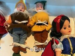 Rare Madame Alexander 10 Snow White & Seven Dwarves Doll Set #35520 New In Box