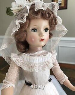 Rare Madame Alexander Margaret Wendy Ann pink bride 21 Inches stunning
