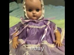 Rare. Madame Alexander baby dolls 14 inches molded hair please music