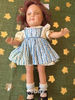 Rare Vintage 1937 Jane Withers 13 Composition Doll By Madame Alexander