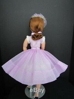 SPRINGTIME IN LILAC- LOVELY CISSY IN DOTTED SWISS WithAUBURN HAIR