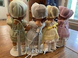 Set of 5 vintage Madame Alexander DIONNE QUINTS 7 dolls & pins complete 1934