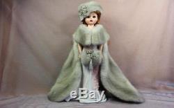 Silver Grey Mink Fur Cape Hat& Muff for Madame Alexander Cissy dollsdimitha