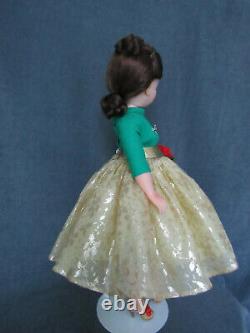 Stunning Madame Alexander Cissy Doll Brunette-rare Gold Skirt, Jersey Top 1959