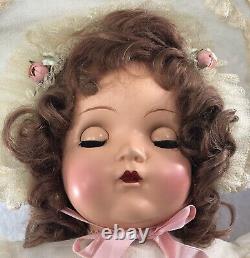 VTG 1940s Alexander Doll Co Madame Alexander Little Baby Genius Doll 22 withStand