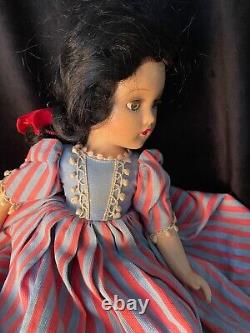VTG Madame Alexander Scarlett O'Hara Composition Doll 1930s, Tagged Dress, 14