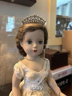 Vintage 18 Madame Alexander, Hard Plastic, Queen Elizabeth II Walker Doll, 1953