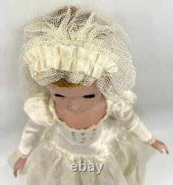 Vintage 1949 Madame Alexander Hard Plastic 14 Doll Lucy Doll Bride Dress & Veil