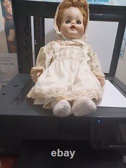 Vintage 1950's Madame Alexander 18 Squeaky Baby Doll Kathy Sleepy Eyes Works