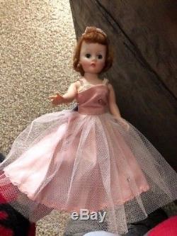 Vintage 1950's Madame Alexander CISSETTE Doll Wearing Chemise Pink Gown & Robe